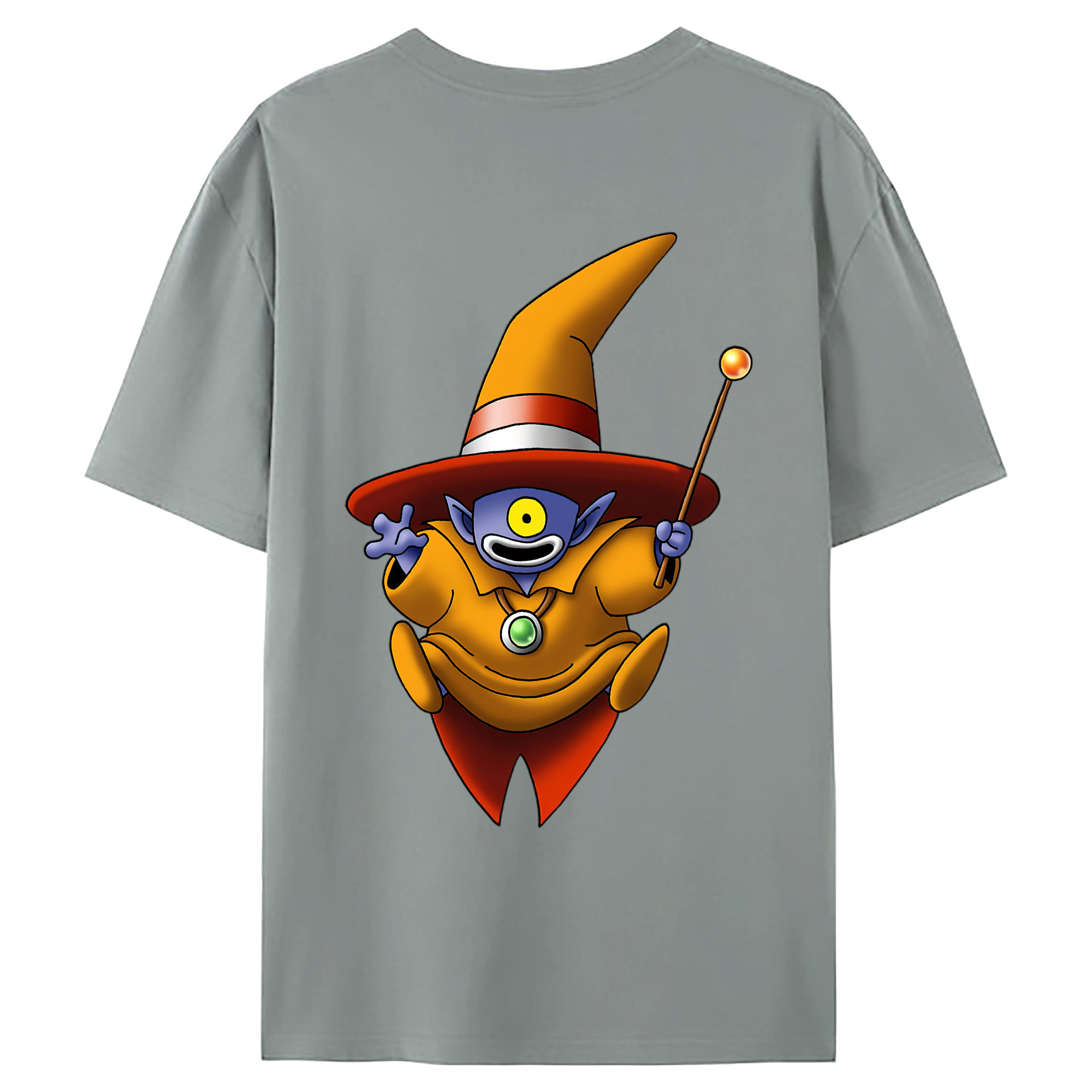（画像用） ドラゴンクエスト Doragon Kuesuto Dragon Quest 綿100％ メンズ半袖Tシャツ（バックプリント） 通気性